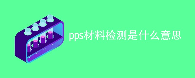 pps材料检测是什么意思