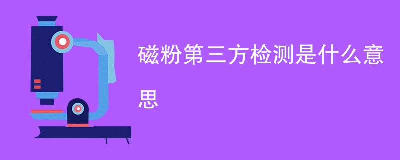 磁粉第三方检测是什么意思