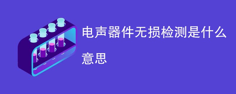 电声器件无损检测是什么意思