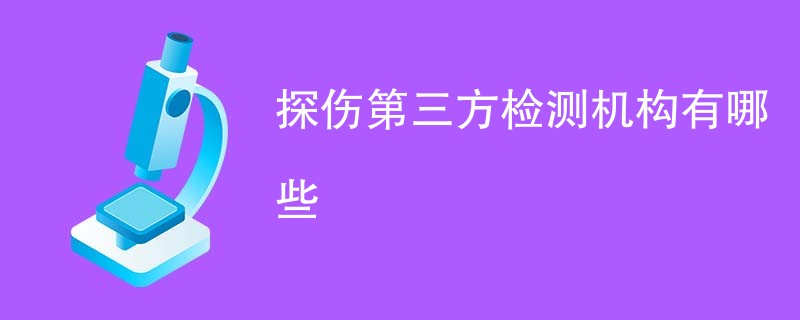 探伤第三方检测机构有哪些