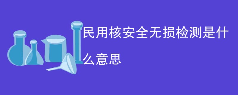 民用核安全无损检测是什么意思