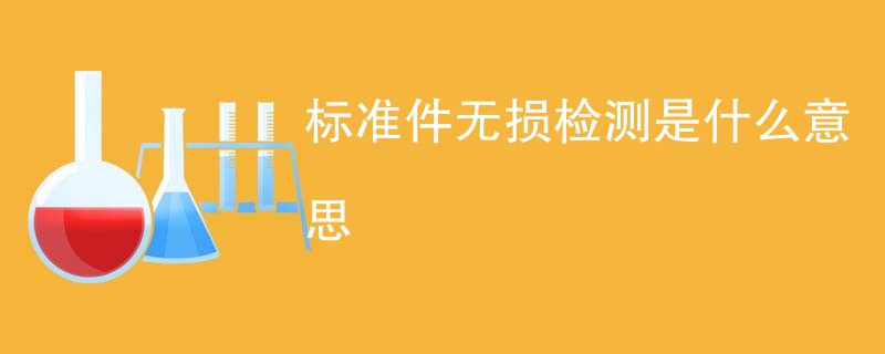 标准件无损检测是什么意思