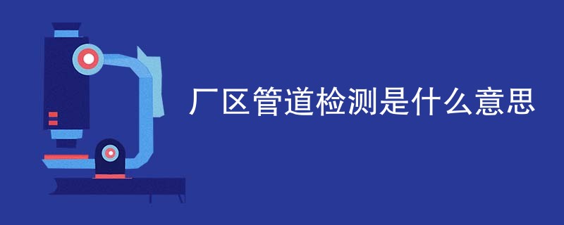 厂区管道检测是什么意思