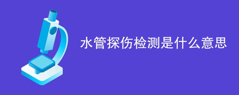 水管探伤检测是什么意思